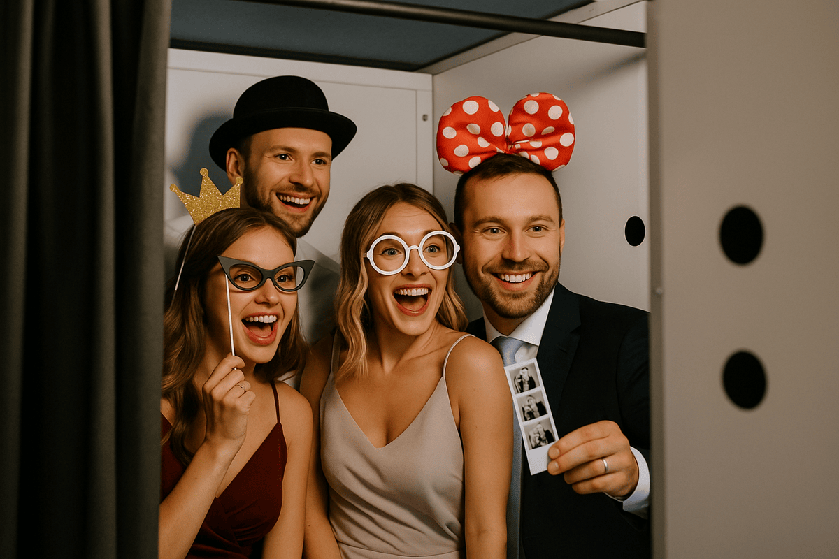 Fotobudka, fotolustro, gif-booth – przegląd fotograficznych atrakcji weselnych